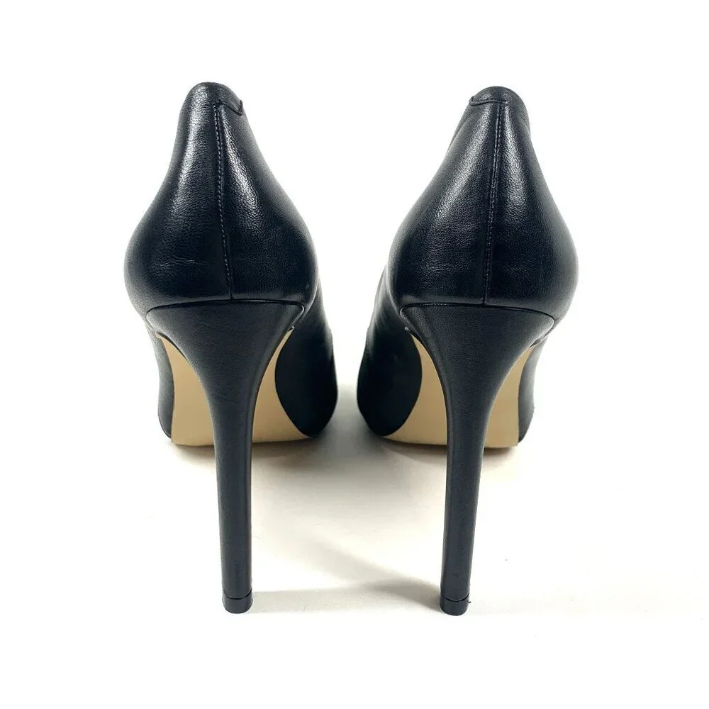 Banana Republic Two Tone Stiletto Heels Black Leather & Suede Pointy Toe Size 10